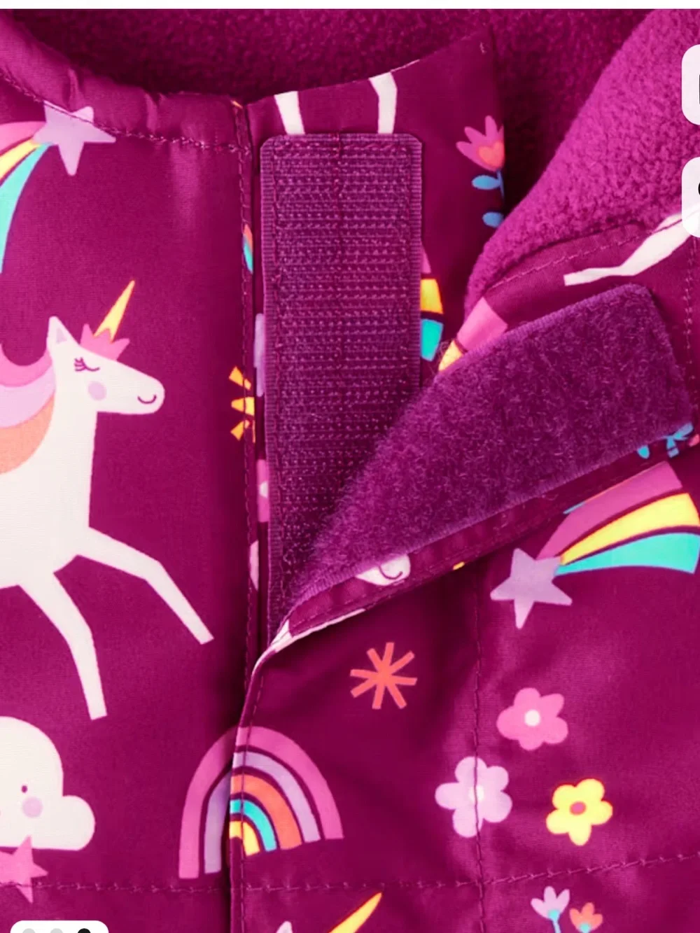 The Children's Place Toddler Girls Unicorn Snow Pants/ Overalls/Bibs - Burgundy
